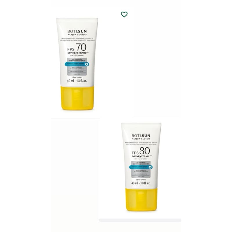 Protetor Solar Facial Antissinais SUN Acqua Fluido 40ml