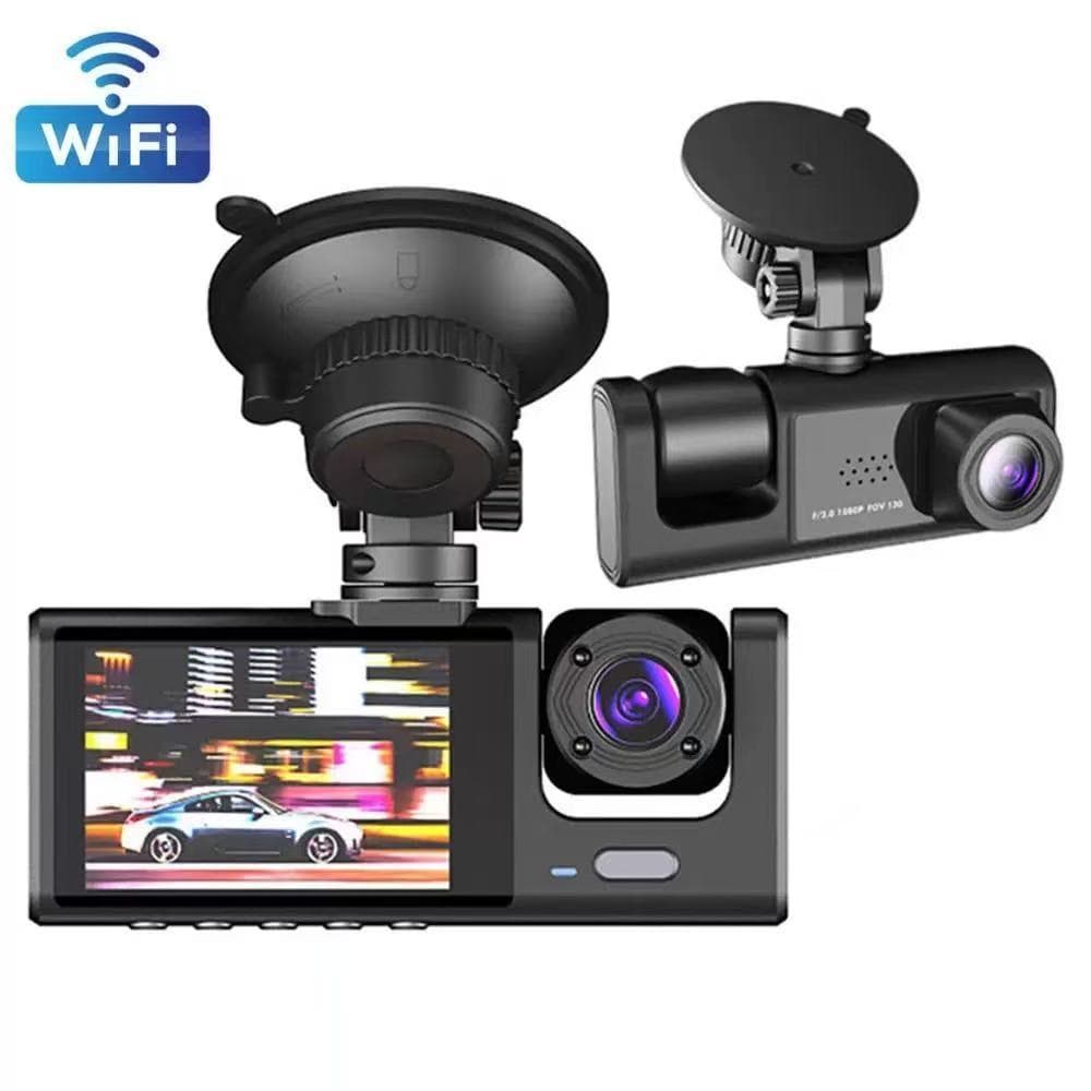 Câmera de Carro Dupla com Wi-Fi - Visão Frontal e Traseira em Full HD 1080P