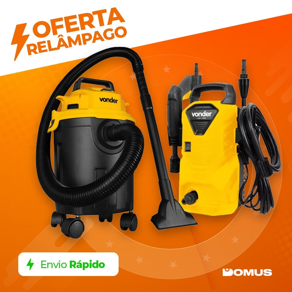 Kit Lavadora LAV1300 e Aspirador Pó e Líquido APV1010 Vonder