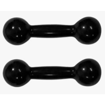 Par de Halter Bola Emborrachado PRETO 1 kg Treino em Casa Musculação Academia Funcional Peso ( 2 unidade)