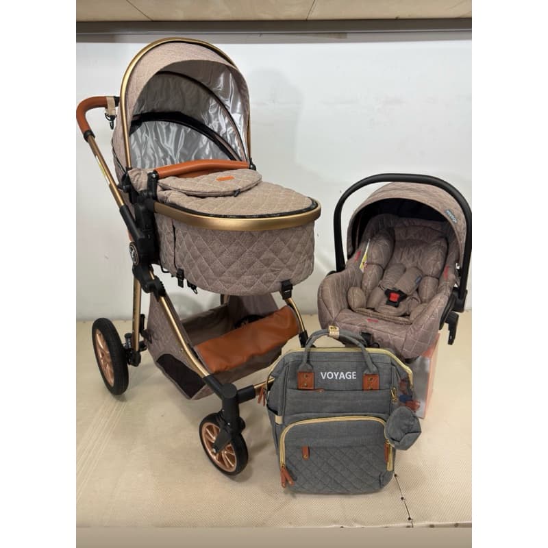 Kit Carrinho de Bebê Luxo + Bebê Conforto + Base Isofix 🚗👶 Completo, Seguro e Confortável unissex