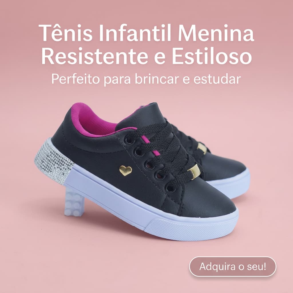 Tênis Infantil Menina Confortável | Casual e Estilo Para as Aulas Do 25 ao 36 | COMPRE AGORA!