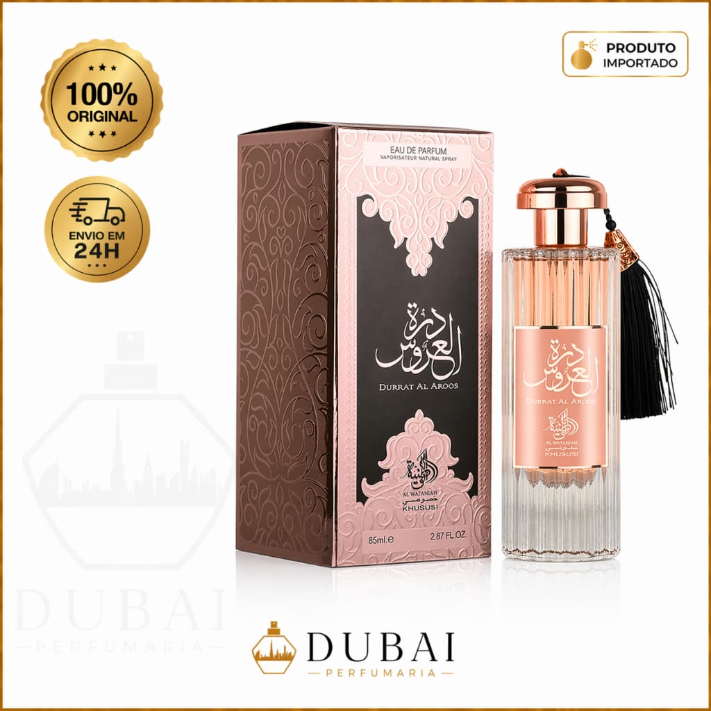 Perfume Durrat Al Wataniah Feminino EDP 85ml Importado Original Doce Floral Sofisticado Alta Fixação Longa Duração
