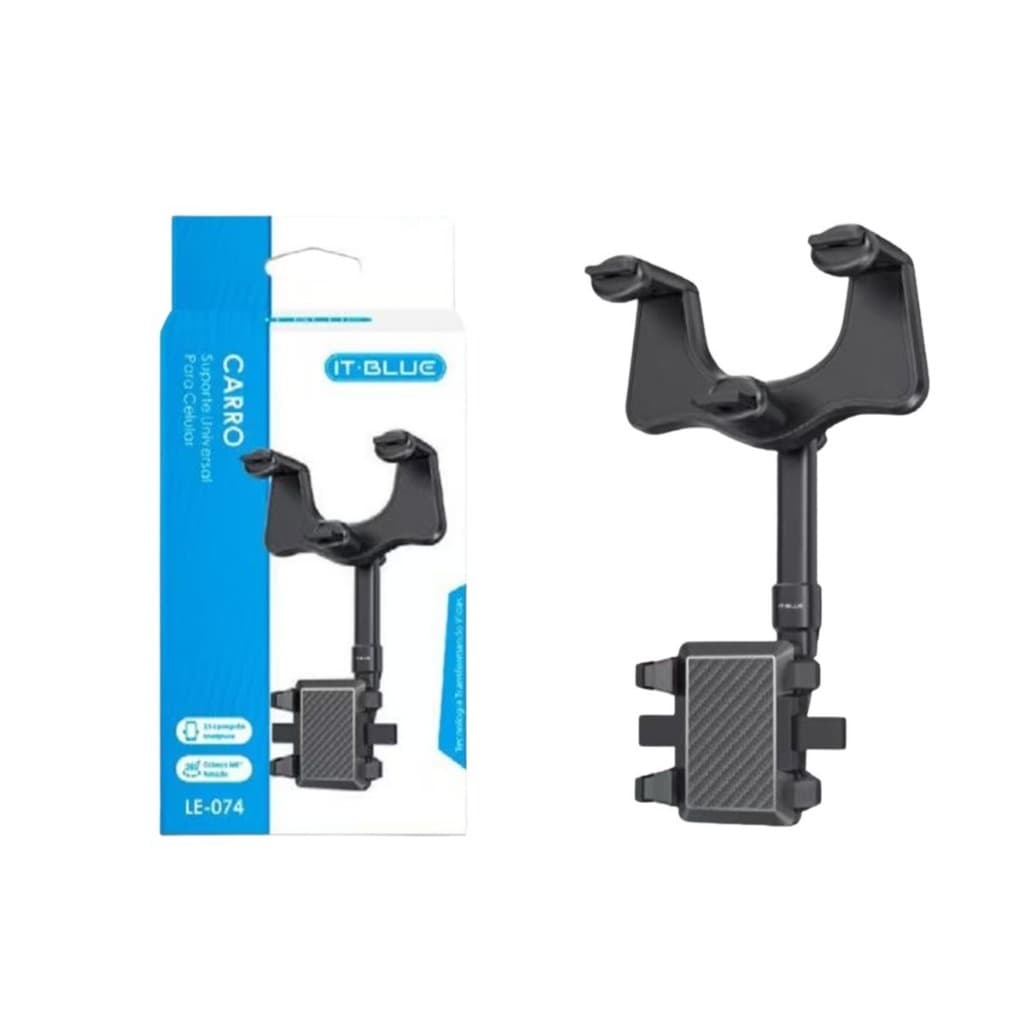Suporte Para Celular Veicular Encaixe Retrovisor Carro Flexível Rotação 360º
