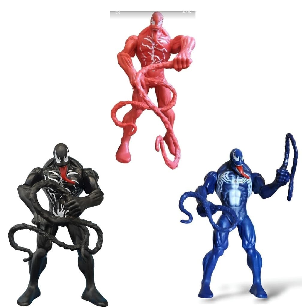 Boneco Carnificina do Homem-Aranha articulado Vermelho Venom Preto ou Azul Envio Da Cor Conforme Estoque