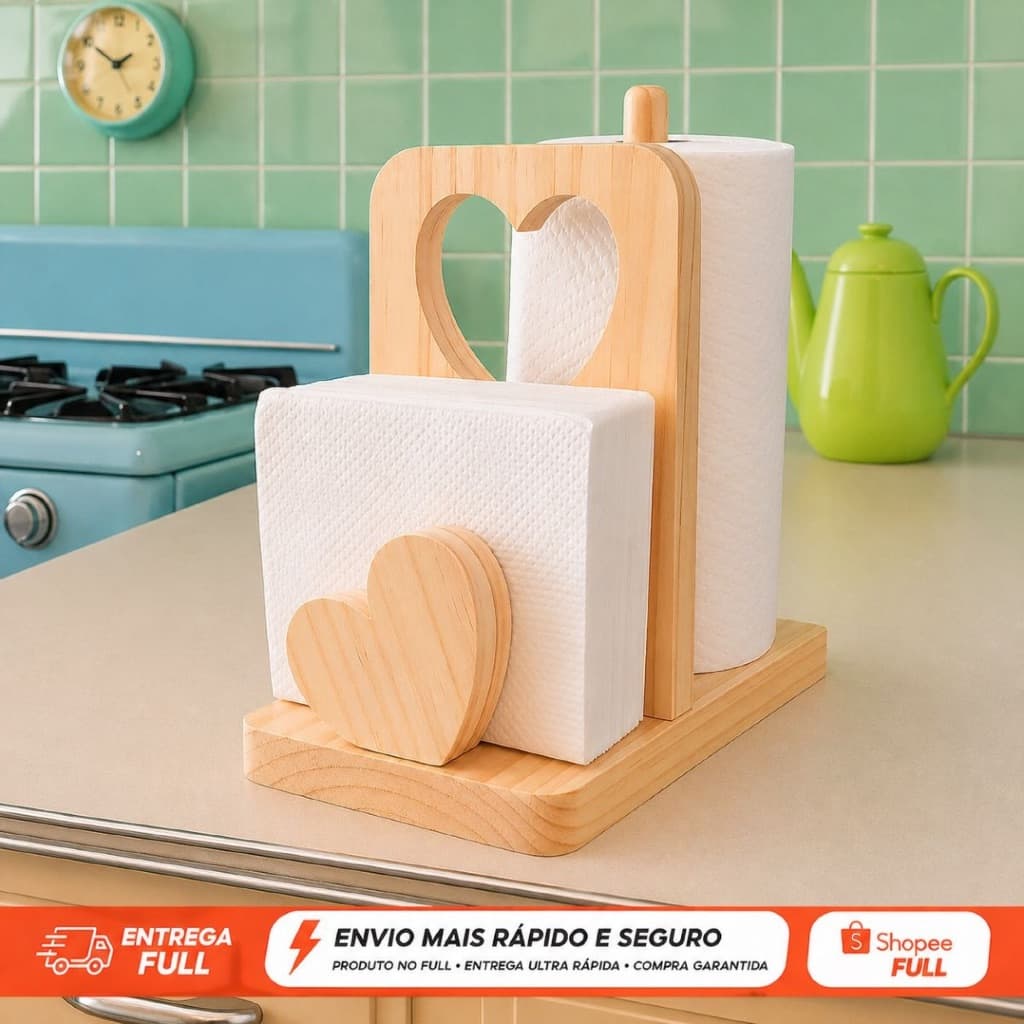 Porta guardanapos e porta Papel toalha multiuso decorativo cozinha gourmet