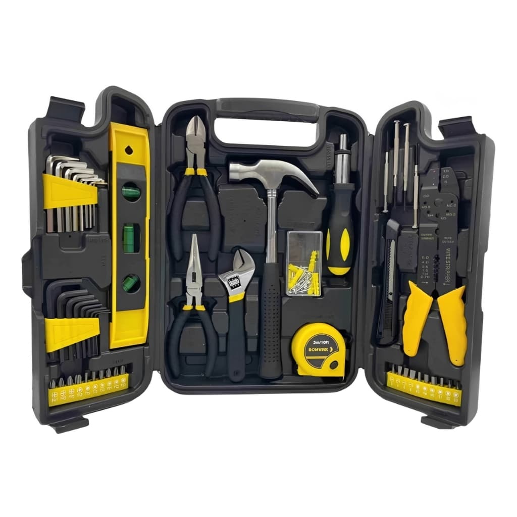 Kit Ferramentas Completo 129 Peças Profissional Maleta Compacta Resistente Para Casa Carro Manutenção Reparos Montagem