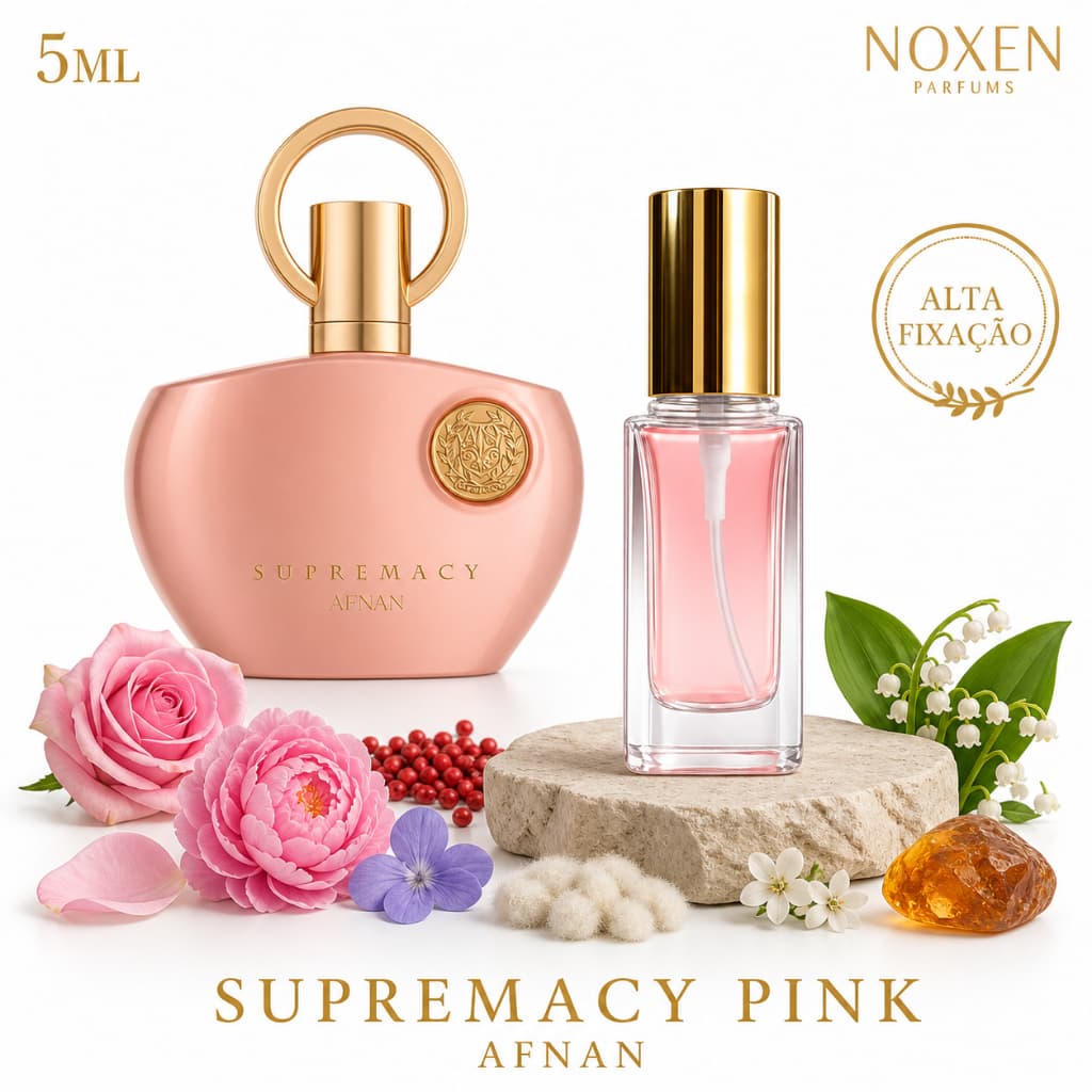 Perfume Feminino 5ml Premium Vidro Spray Supremacy Pink Doce Elegante Importado