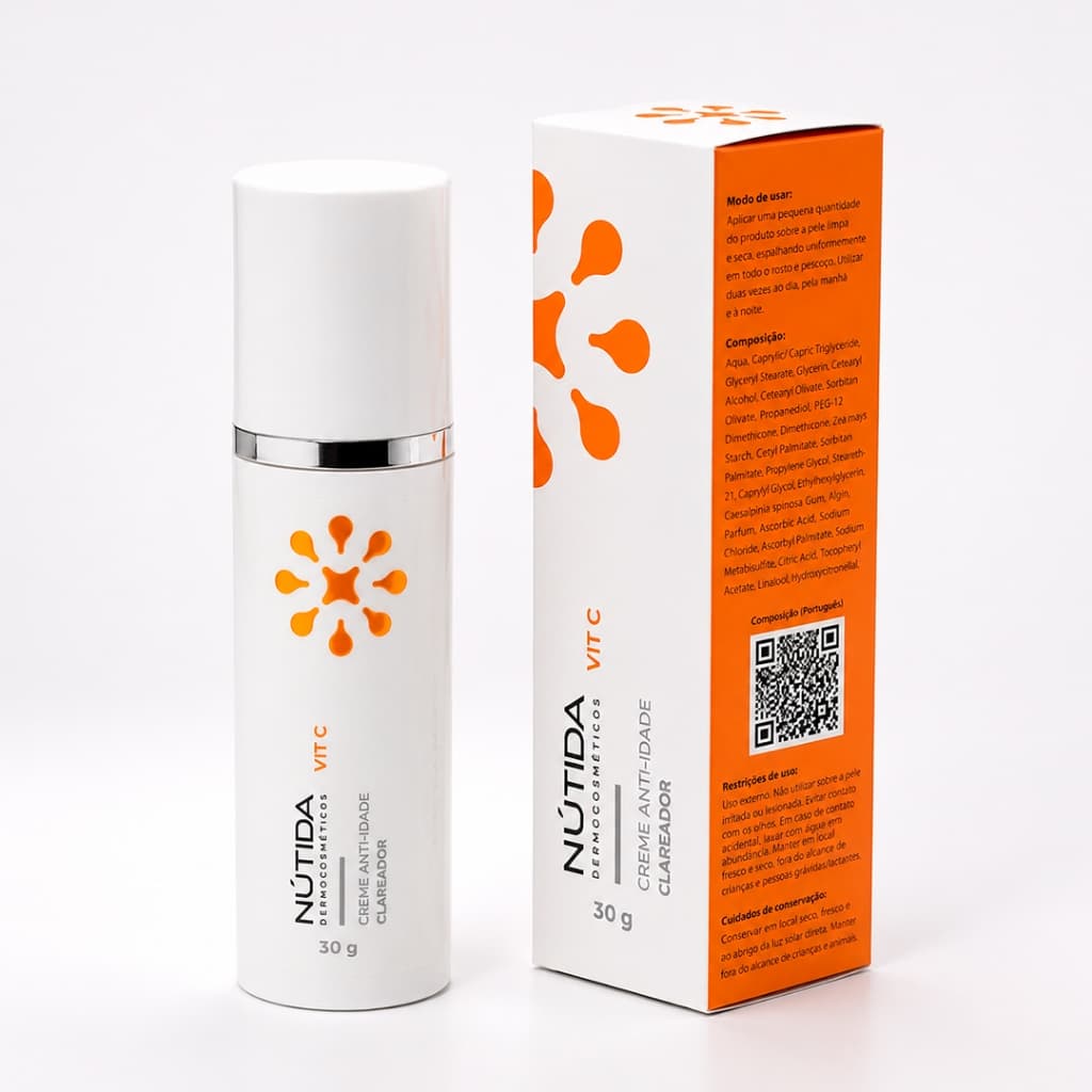 Creme Facial Clareador Vitamina C Anti-idade 30g