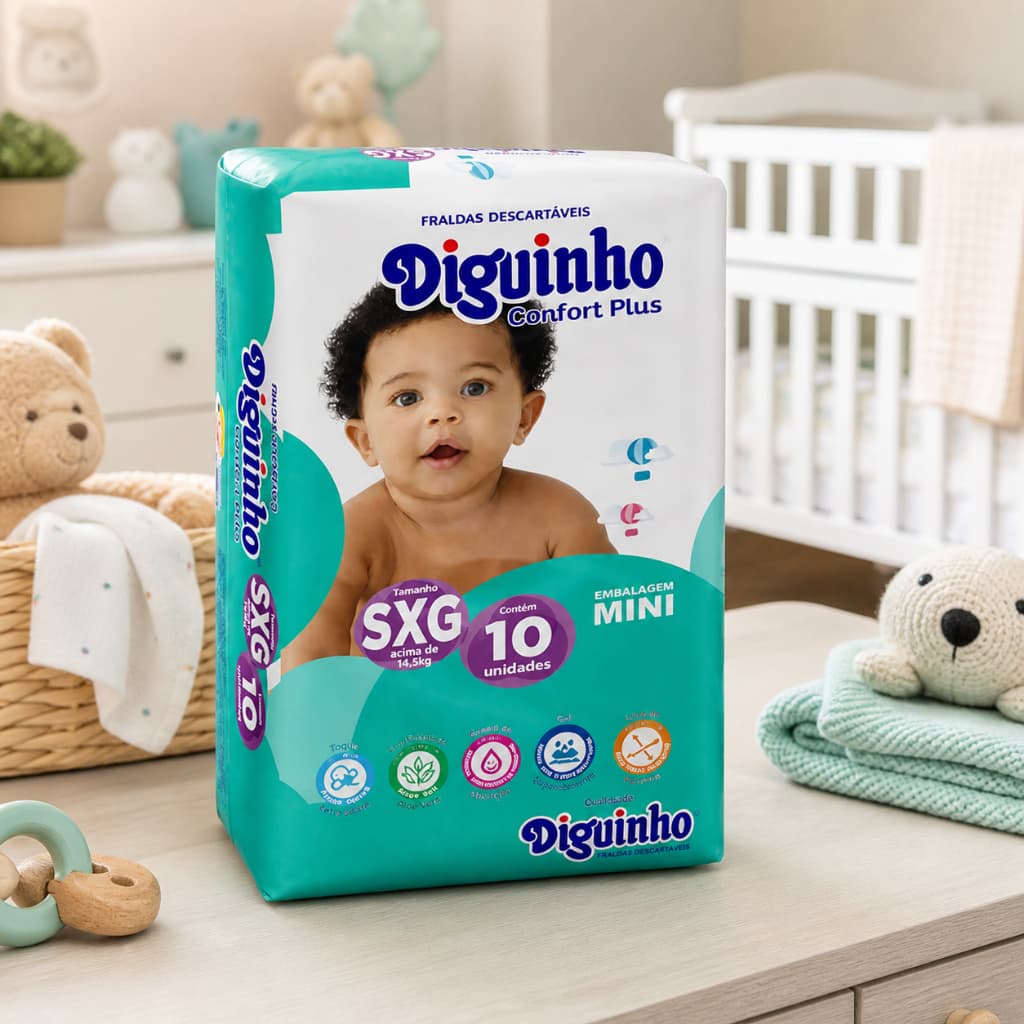 💖 Fralda Descartável Infantil SXG Mini Alta Absorção Bebê 🧷