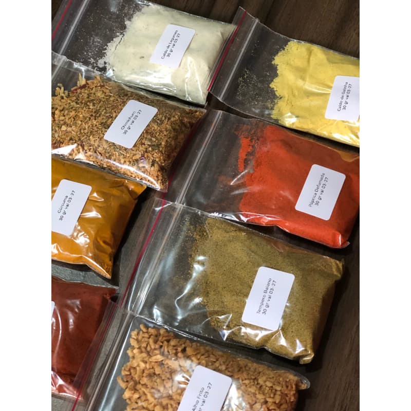 Kit 12 Temperos e Condimentos 30g Cada Completo 360g Alho Frito Lemon Pepper Páprica Chimichurri Cúrcuma