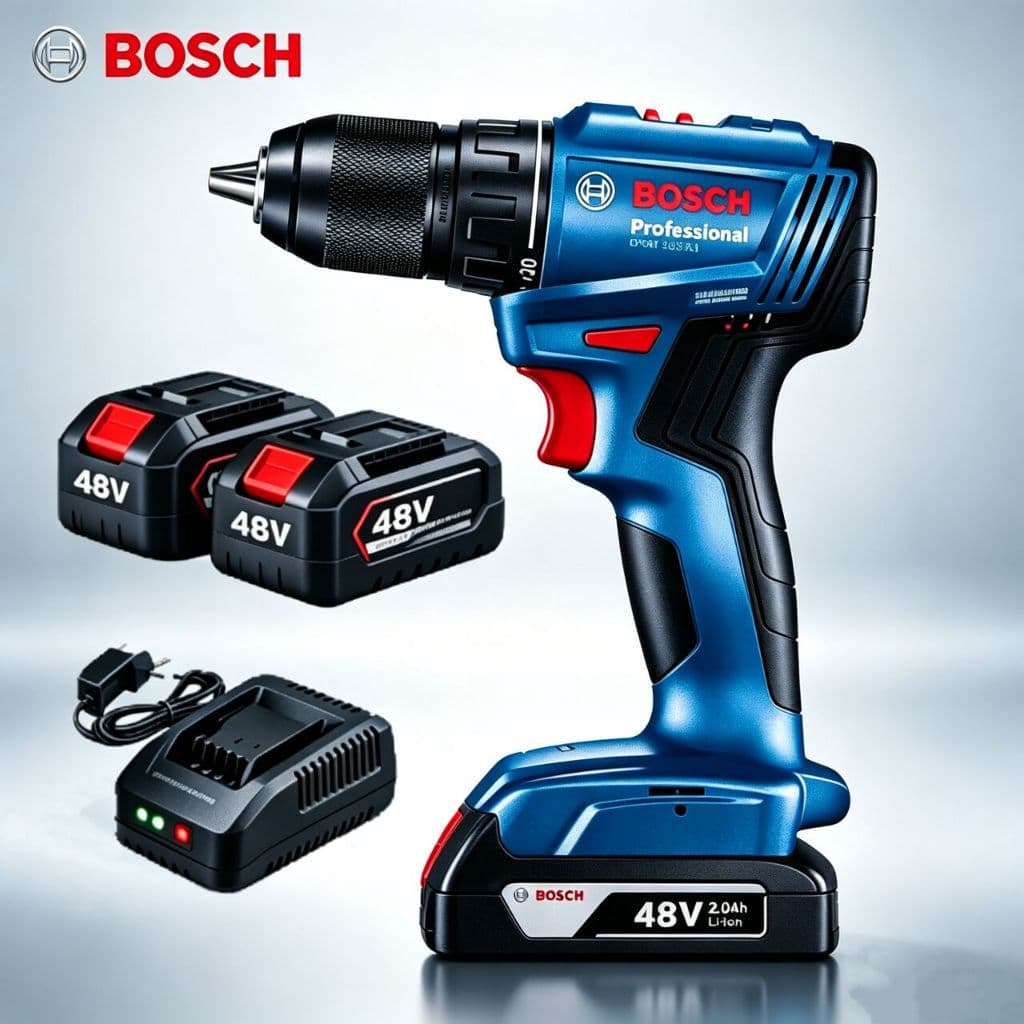 bosch Furadeira parafusadeira 2 Baterias 48v furadeira de impacto GSR 6-115 elétrica