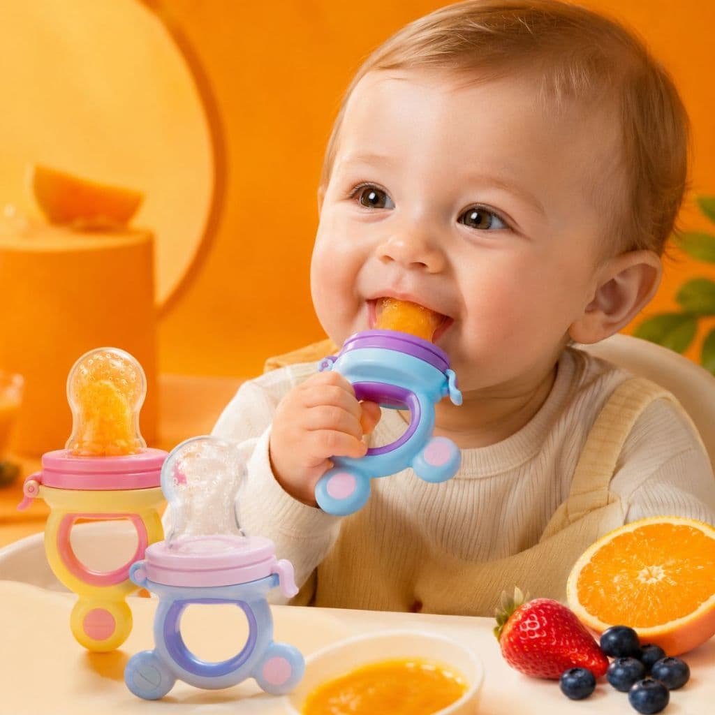 Chupeta Alimentadora Bebê Silicone Porta Frutas Frutinha Anti Engasgo Alimentador Infantil