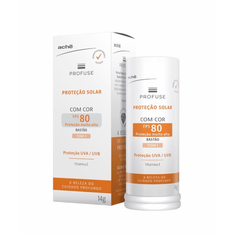 Protetor Solar Facial em Bastão Profuse FPS80 Tom 1 14g