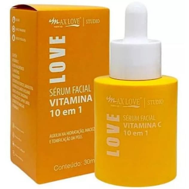 Sérum Facial Vitamina C Oil Free Max Love – 30ml | Pele Iluminada, Uniforme e Sem Oleosidade