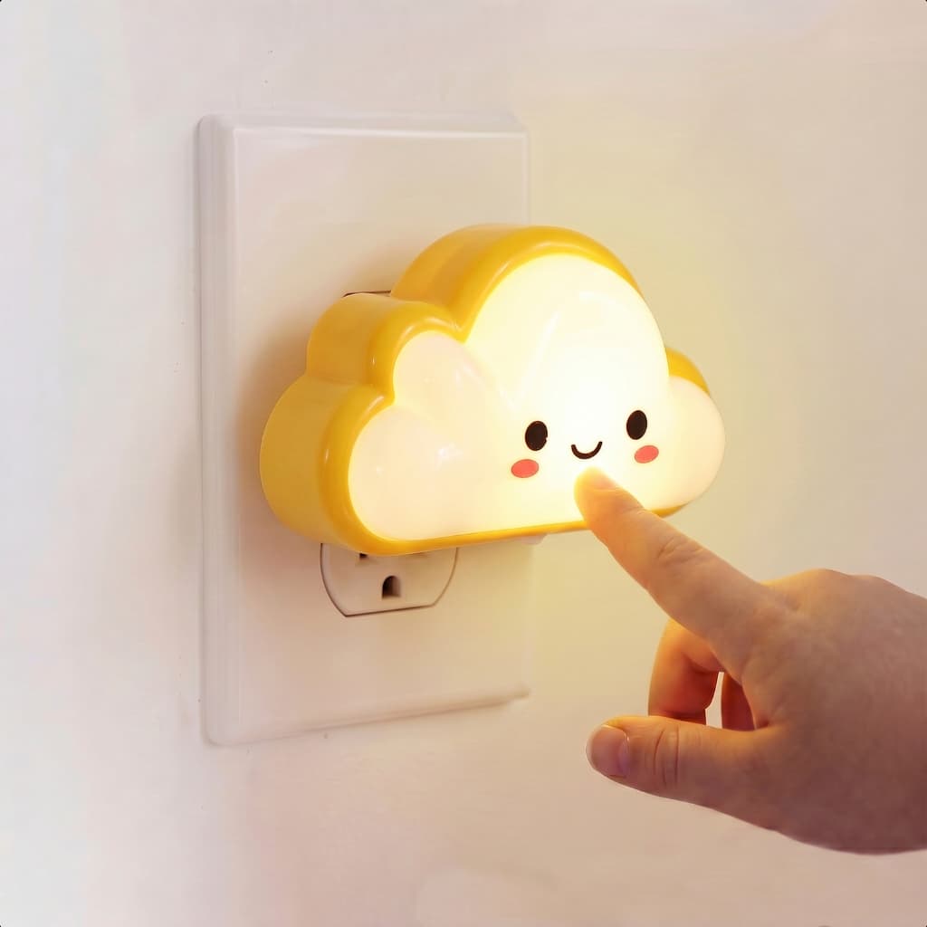 Luminária Led Nuvem Tomada Bivolt Quarto Corredor Bebês Decoração Ambiente Aconchegante