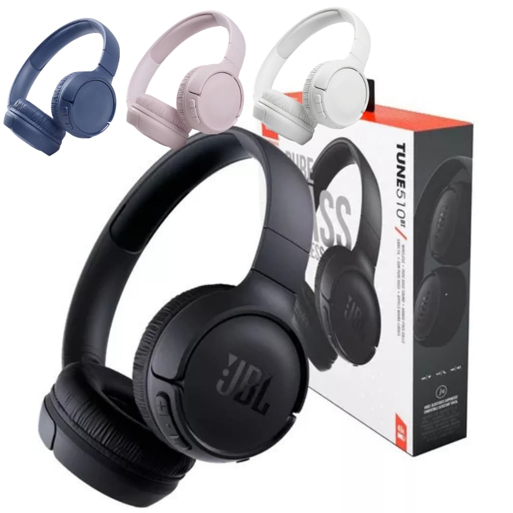 Fone 510BT Headphone Bluetooth Over-Ear Fones sem Fio Cancelamento de Ruído Confort