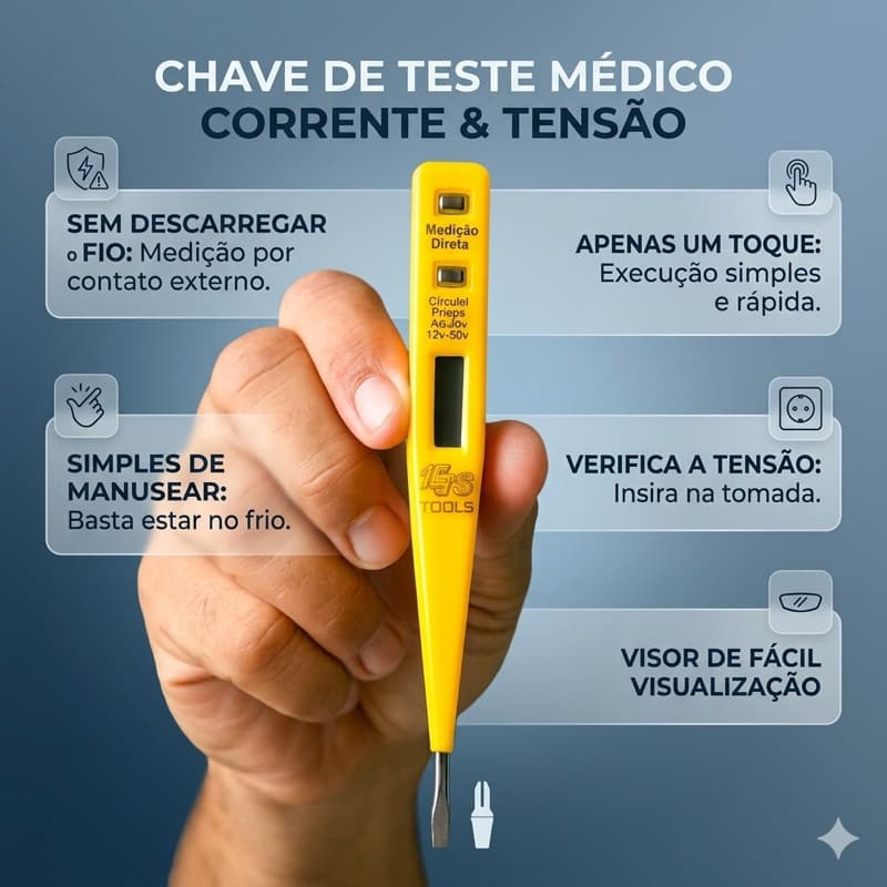 Chave Teste Digital Amarelinha Tensão Corrente