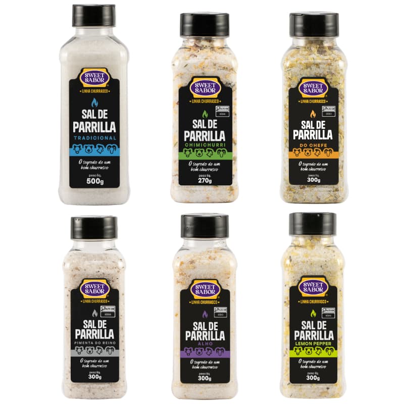 Sal de Parrilla Sweet Sabor - Linha Churrasco Carnes Grelhados
