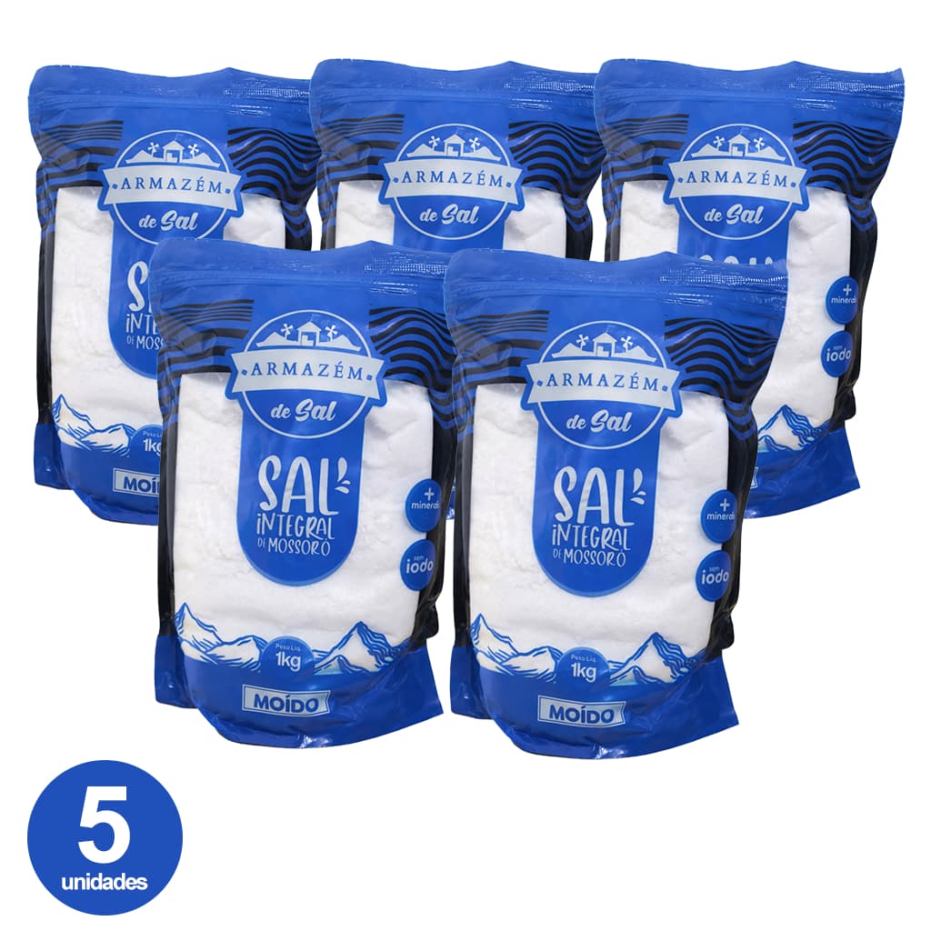 Sal Marinho Integral Moído - 100% Natural sem Iodo