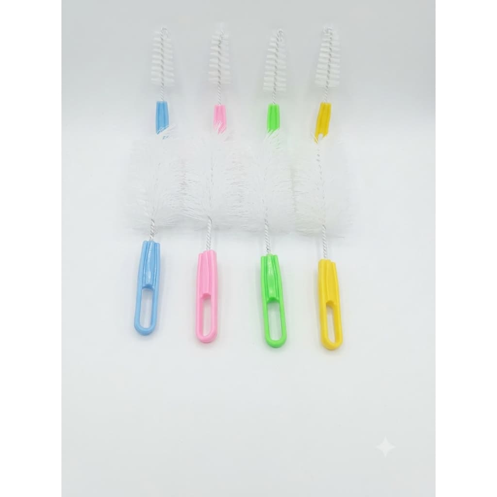 Kit 2 Escovas Limpa Mamadeira E Bico Higiene Bebê Jia Yu