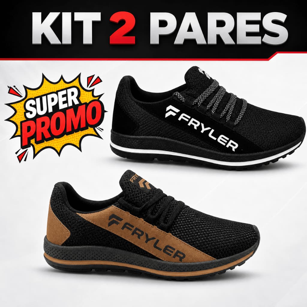 Kit 2 Tênis Masculino Esportivo De Academia Caminhada Corrida Macio Leve Super Confortável