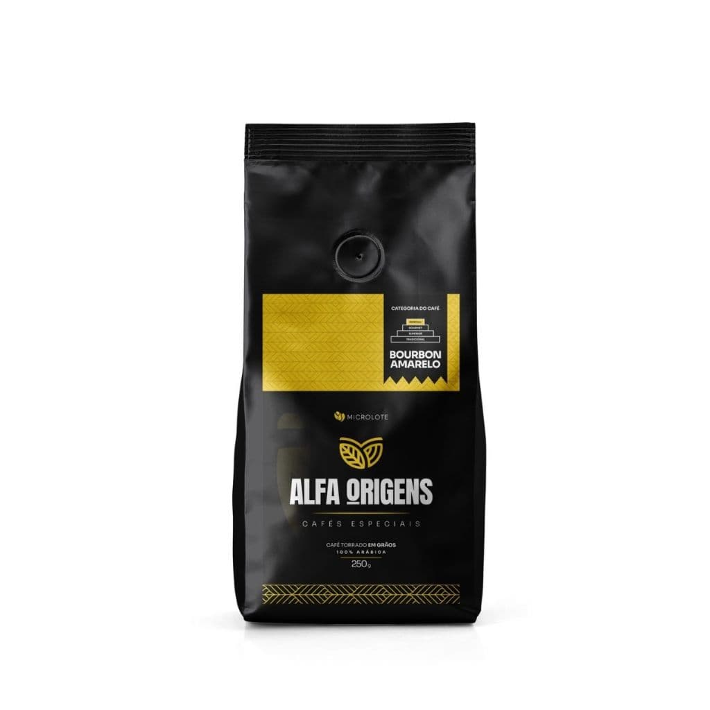 250g Café Alfa Origens Bourbon Amarelo em Grãos Especial 100% Arábica 86 pontos