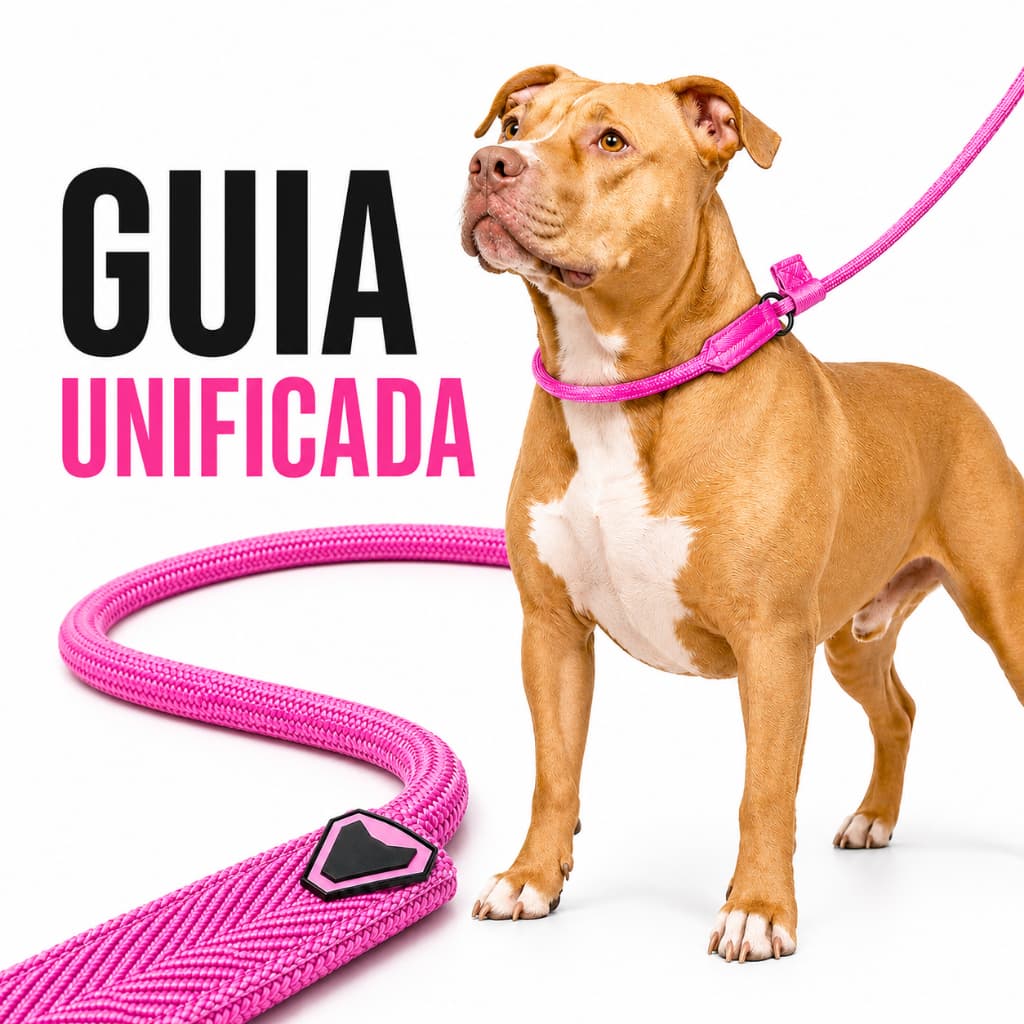 GUIA UNIFICADA COLEIRA 1,2 METROS ADESTRAMENTO CÃES CACHORROS QUE PUXAM MUITO FORTE SEGURA
