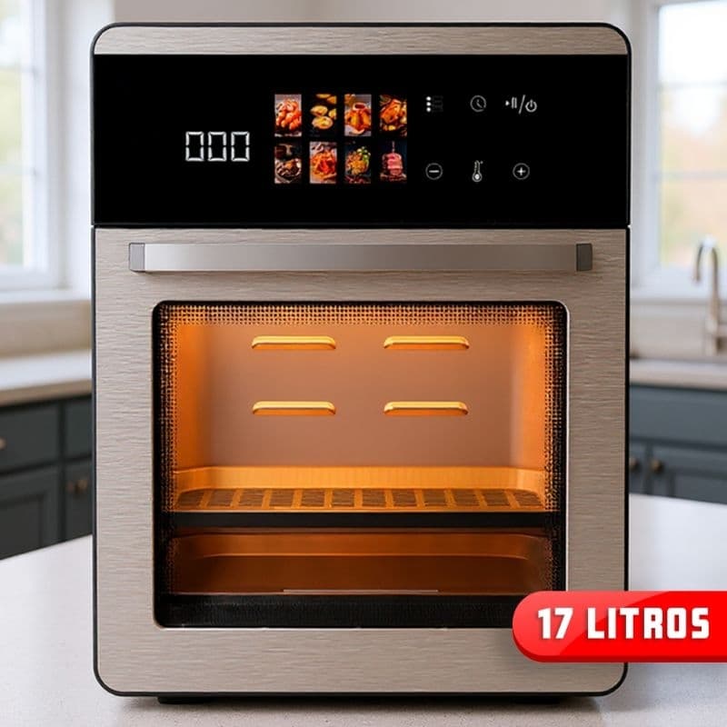 Air Fryer Forno Extream 17L Digital - Painel Touch, Tecnologia UltraHottAir 360°, Visor Panorâmico Iluminado
