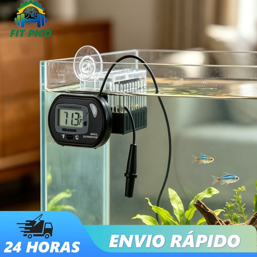 Termômetro Digital De Água Para Aquário De Répteis De Peixes LCD Temperatura
