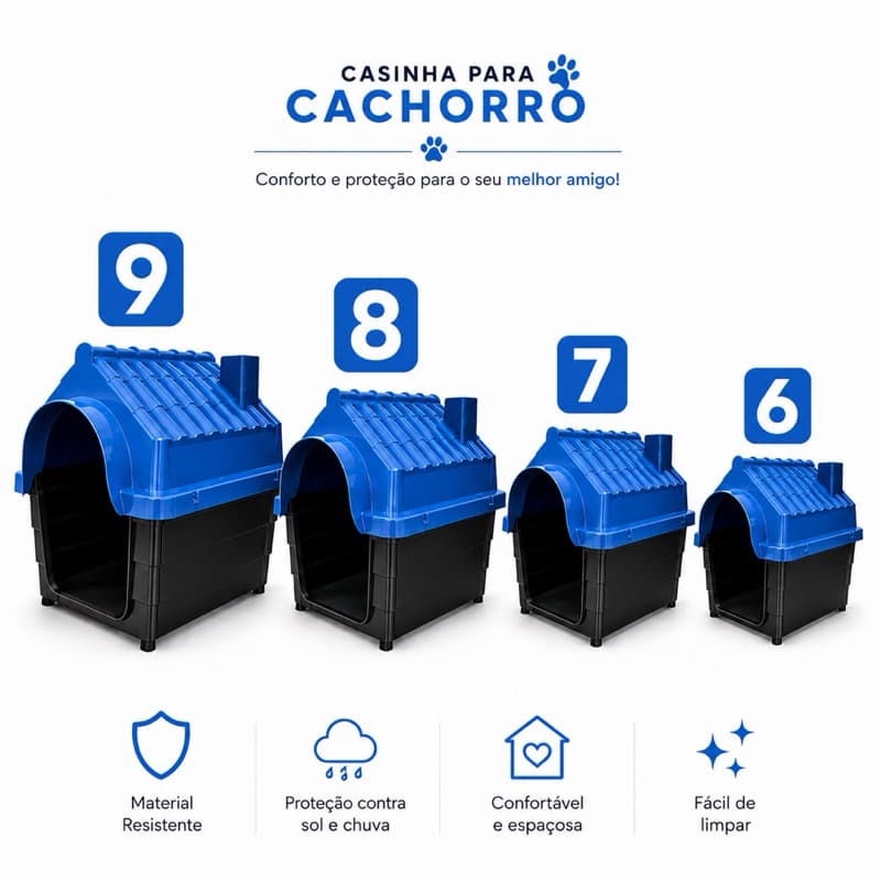 Casinha Casa Para Cachorro Porte Grande Médio Pequeno N9 N8 N7 N6