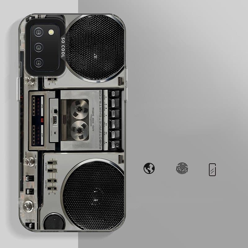 Capa de celular compatível com Samsung Galaxy A02s 4G.Capa de celular com padrão de elementos retrô, de alta estética.