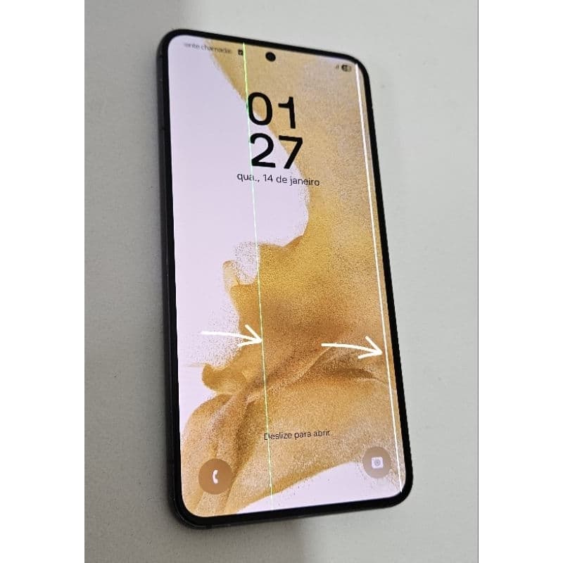 Samsung Galaxy S22 5G 128GB Usado (Com Linhas Verticais e Leves arranhões)