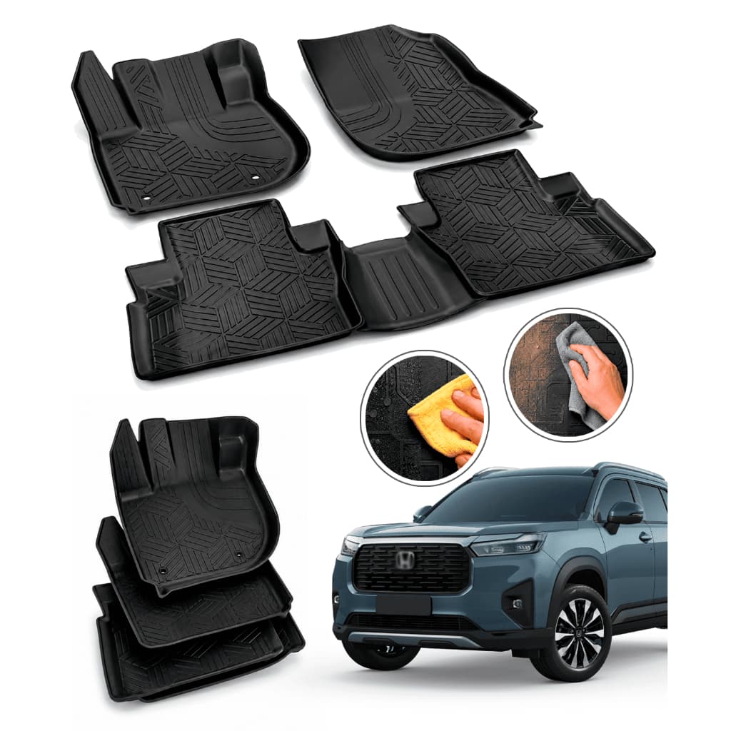 Kit Tapetes Borracha Borda Alta 3d WR-V 2025 2026 2027 EX EXL Tapete Bandeja Automotivo