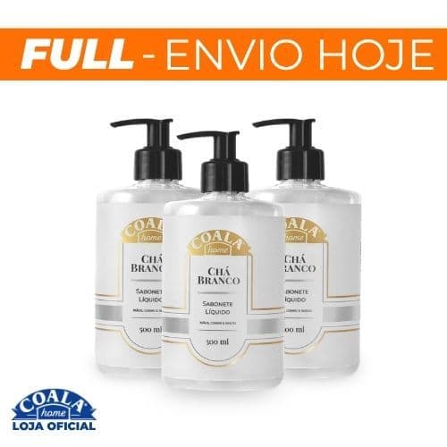 Kit Coala 3 Sabonetes Líquido Chá Branco 500ml