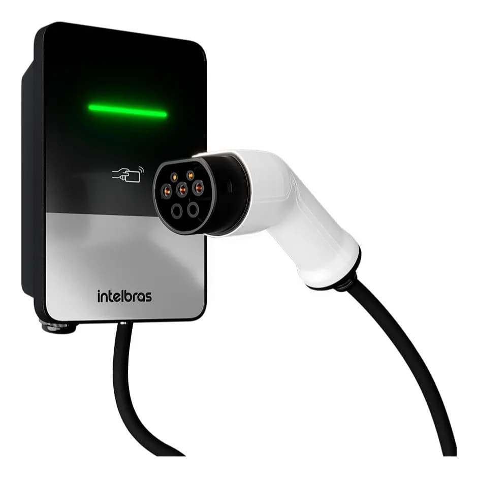 Carregador Carro Elétrico Wallbox Intelbras Home 7.4kw 127v 220v 32a Estação De Recarga Veicular Eve 0074