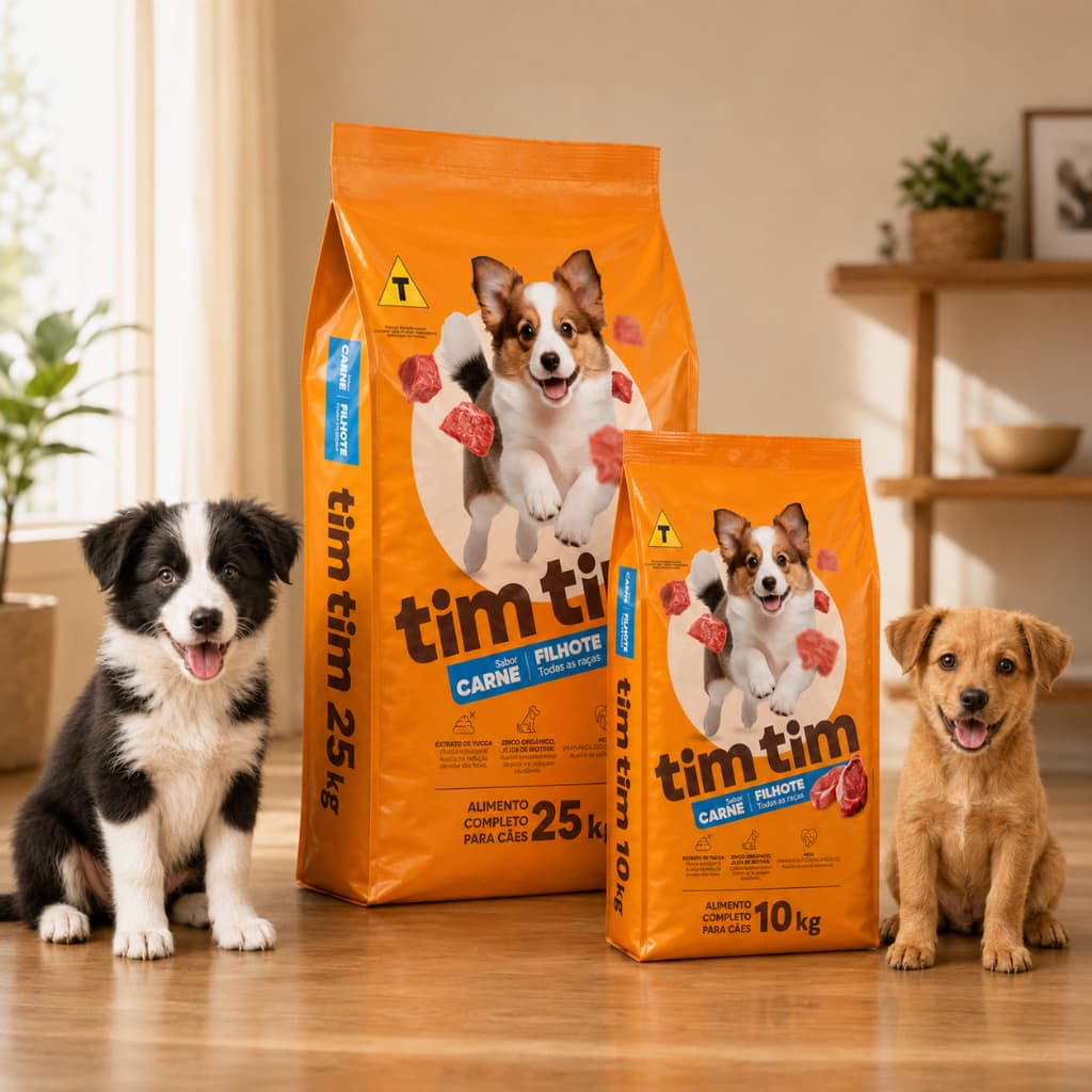 Ração Cachorro Filhote Todas as Raças 10kg/25kg Todas as Raças Sabor Carne 28% Proteína