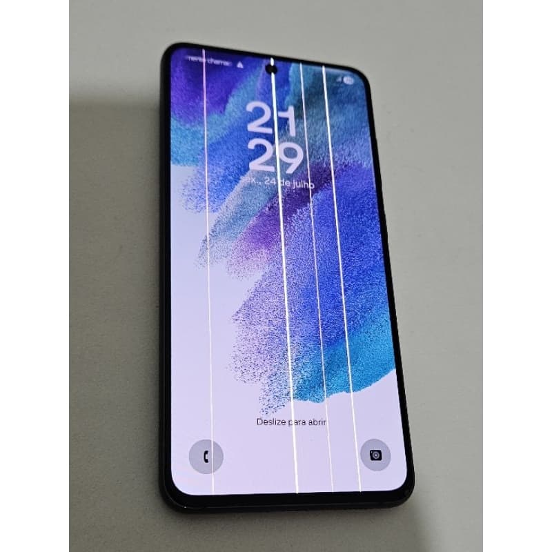 Samsung Galaxy S21 FE 5G 128GB Verde Usado (COM VARIAS LINHAS VERTICAIS e DEFEITO NA BIOMETRIA)