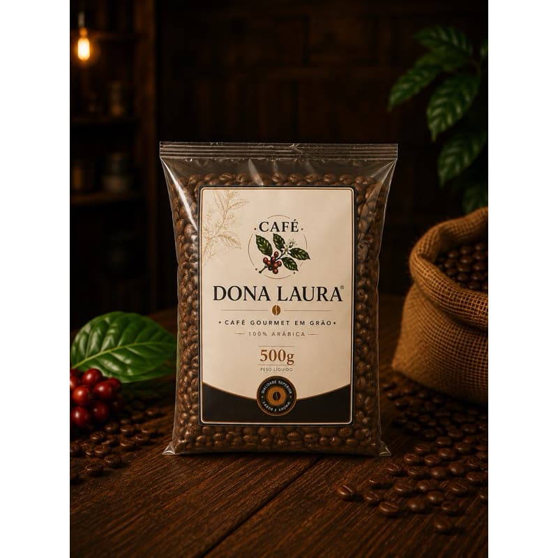 Café Dona Laura 500g em grão 100% Arábica Matas de Minas