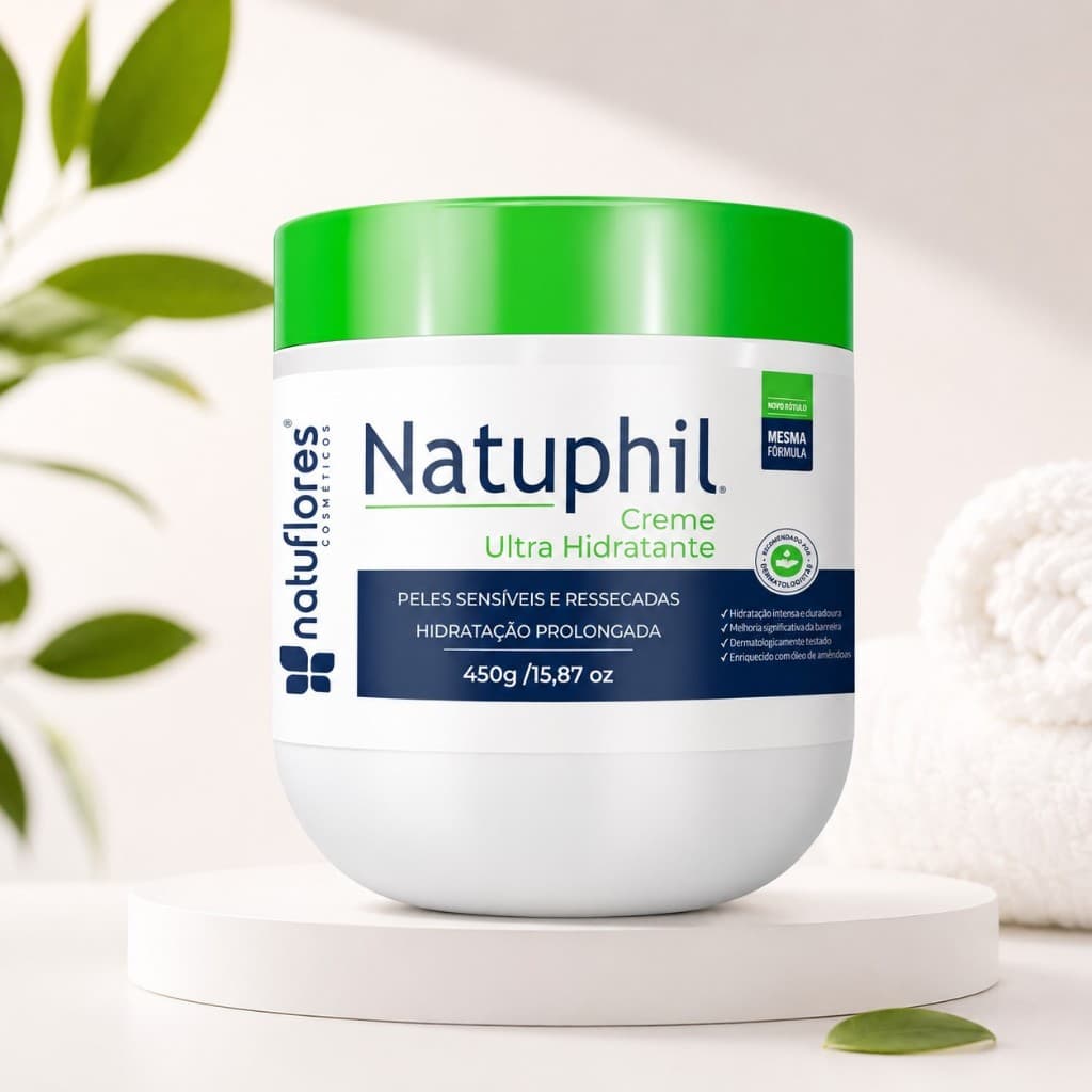 Creme Hidratante Para Corpo Natuphil 450g Natuflores