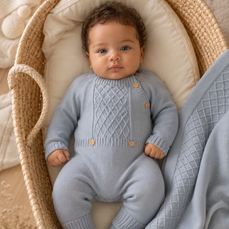 Roupa Bebê RN Saída Maternidade Premium Tricô Luxo Enxoval Recém-Nascido Presente Chá Revelação