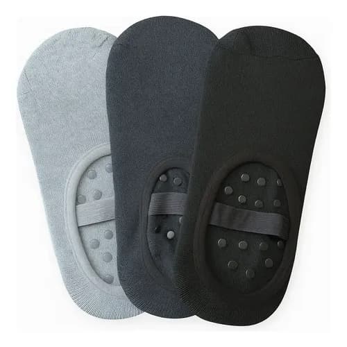 Kits 2 OU 3 Pares Meia Sapatilha Antiderrapante Pilates Yoga Fitness Feminina