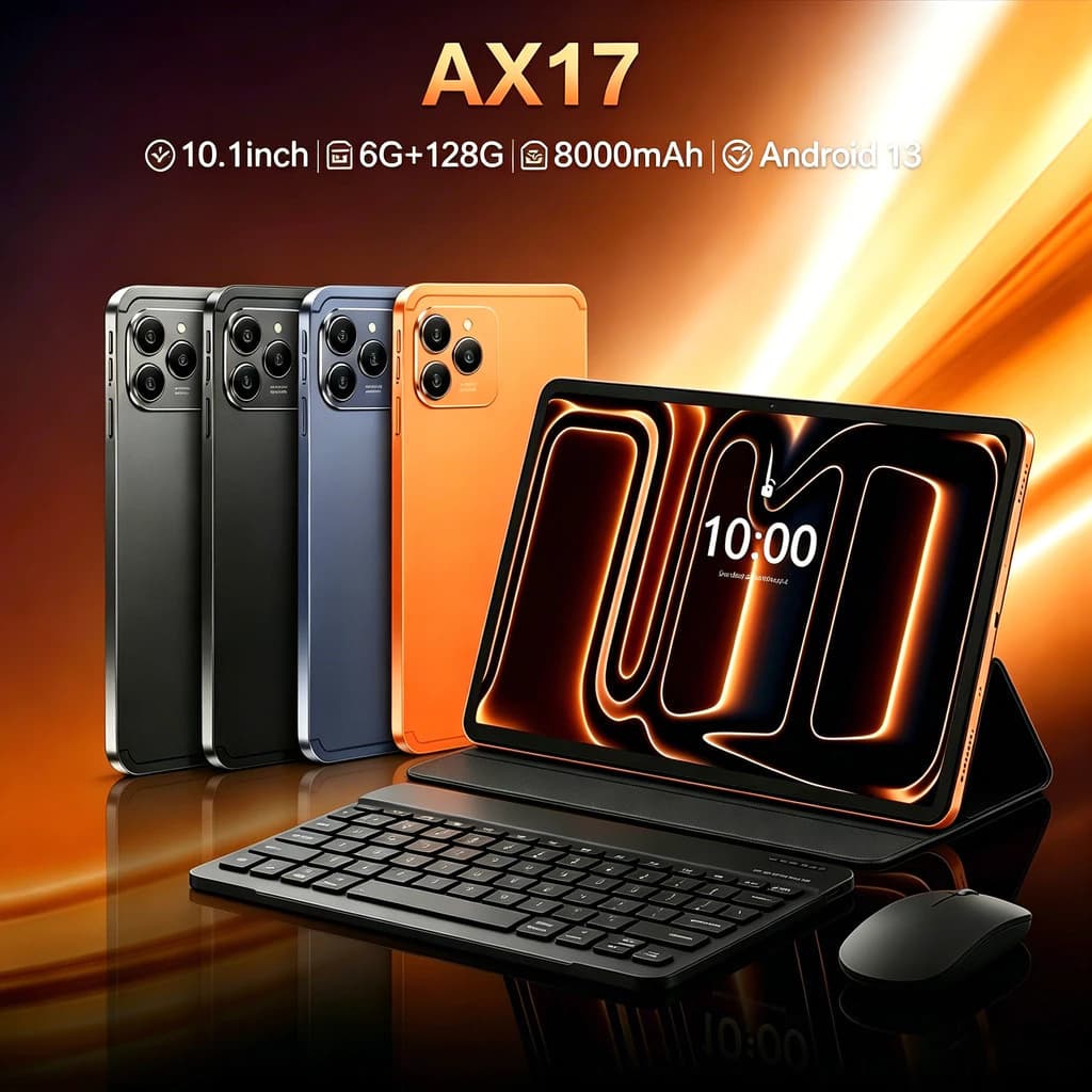 Tablet 10.1 Polegadas 6+128GB 8000mAh Tela HD Câmera 30+50MP Android