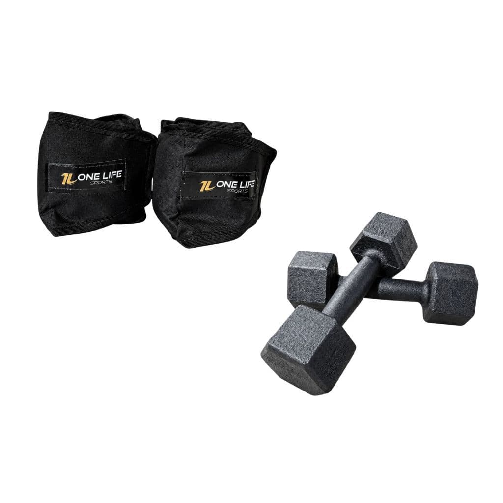 Kit Halter Sextavado 4kg Caneleira 4kg Treino em Casa Academia Funcional Fortalecimento Fitness