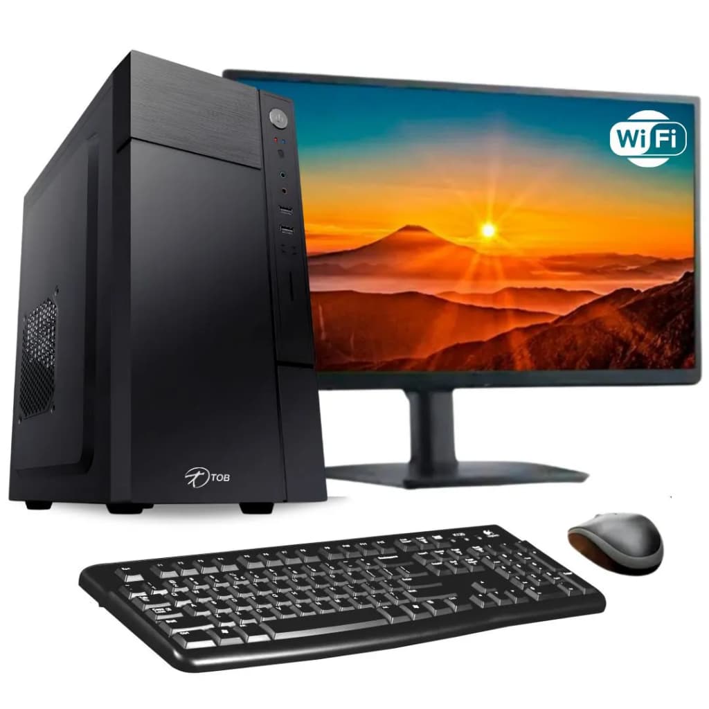 Computador Completo - I5 16GB RAM SSD NVME  128GB + HD 500GB Wifi 5g + Blueetoth teclado e mouse sem fio monitor 20 75hz