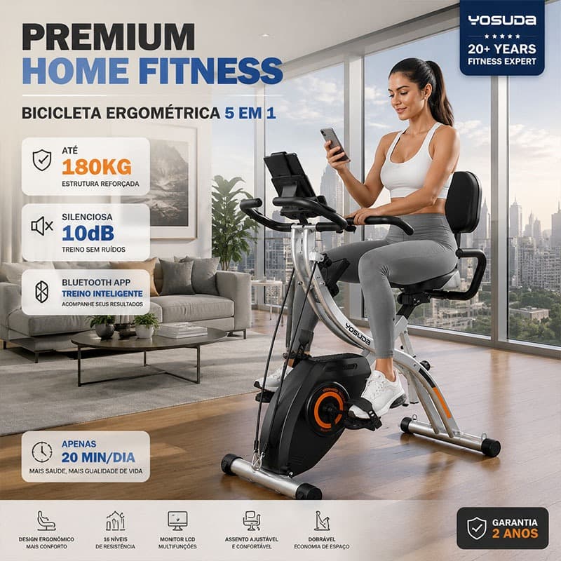FED Bicicleta Spinning Ergométrica Magnética Volante 11kg Silenciosa Monitor + APP Suporta 150kg