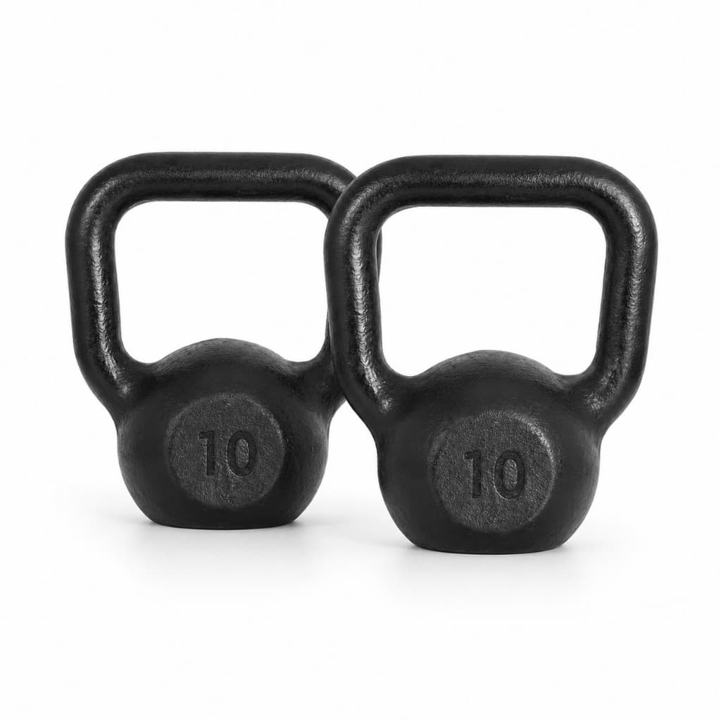 KIT PAR KETTLEBELL 10KG CADA MUSCULAÇÃO FITNESS ACADEMIA TREINO FUNCIONAL CROSSFIT EXERCÍCIOS CASA ALTA RESISTÊNCIA