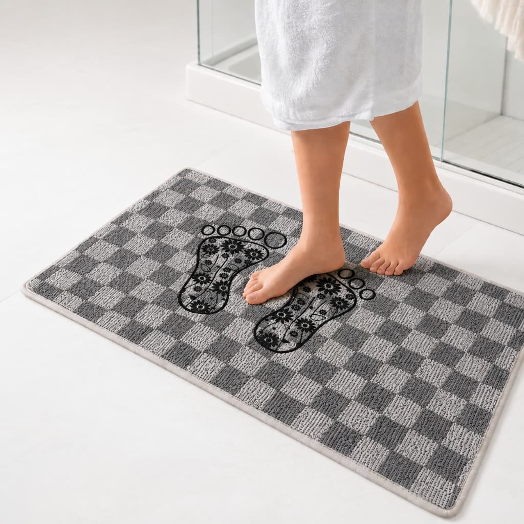 Kit 5 Tapete Banheiro Grande Toalha De Piso Atoalhado Pezinho 5 Unidades 40x60 CM