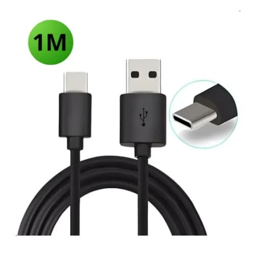 Cabo USB Tipo C Turbo 1 Metro Carregamento Rápido Resistente Reforçado Dados Celular Android Tablet