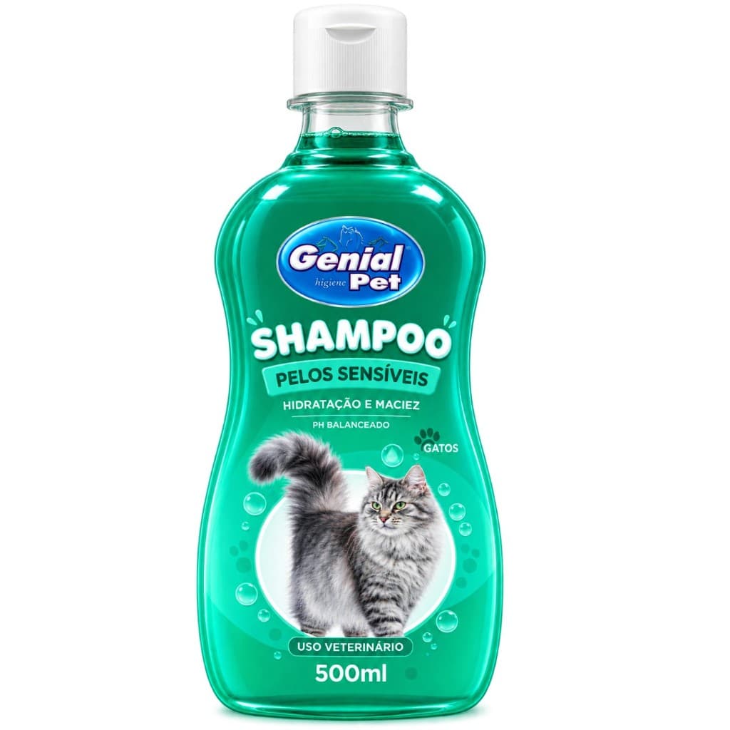 Shampoo Hidratação e maciez para Gatos Pelos Sensiveis Pet Genial - Envio Imediato